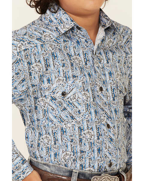 Image #3 - Rock & Roll Denim Boys' Paisley Print Long Sleeve Western Shirt , , hi-res