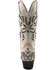 Image #5 - Ferrini Women's Sasha Inlay Western Boots - Snip Toe, Cream, hi-res