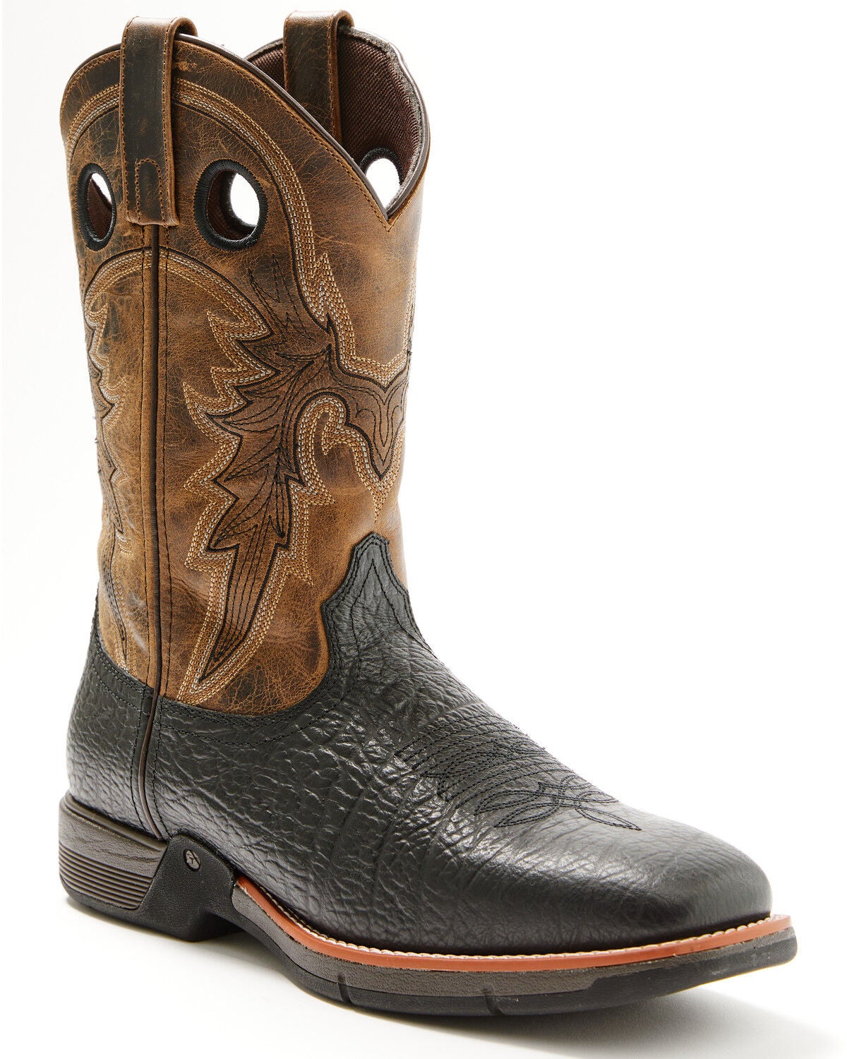 Laredo Men's Alloy Performance Western Boots - Broad Square Toe, Black, hi-res