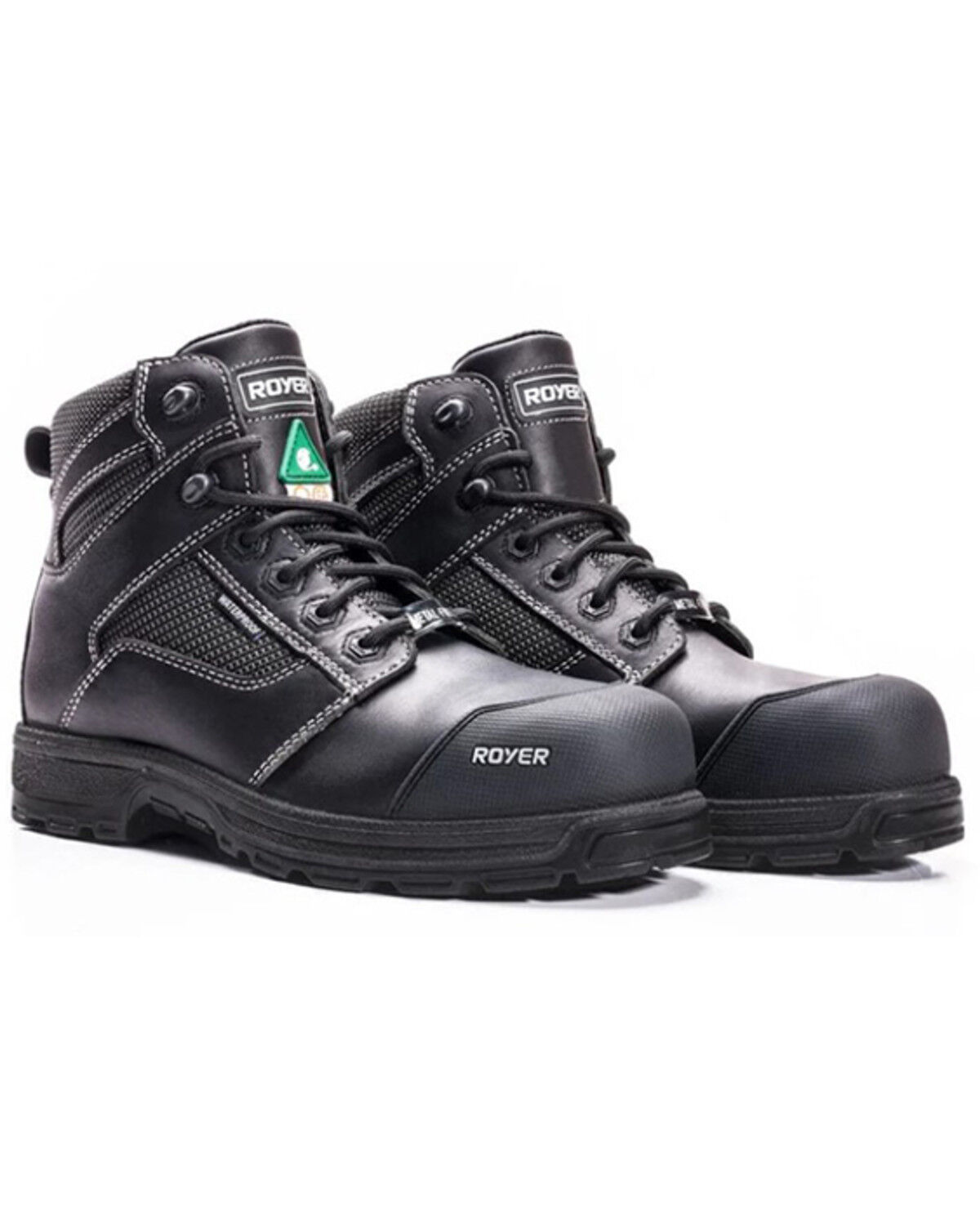 Image #1 - ROYER Men's Agility Artic Grip Work Boots - Composite Toe, Black, hi-res