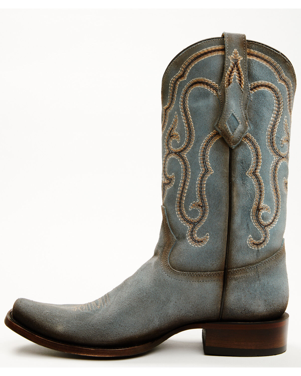 Image #3 - Corral Men's Suede Western Boots - Square Toe, Blue, hi-res