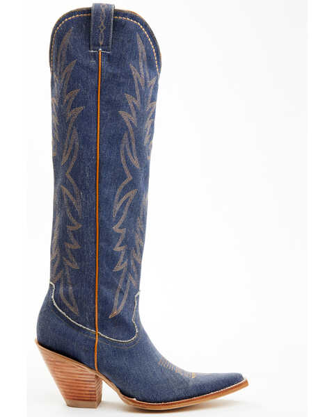 Image #2 - Idyllwind Women's Gwennie Denim Tall Western Boots - Snip Toe , Blue, hi-res