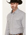 Image #2 - Wrangler Men's Striped Print Long Sleeve Snap Stretch Western Print, Charcoal, hi-res