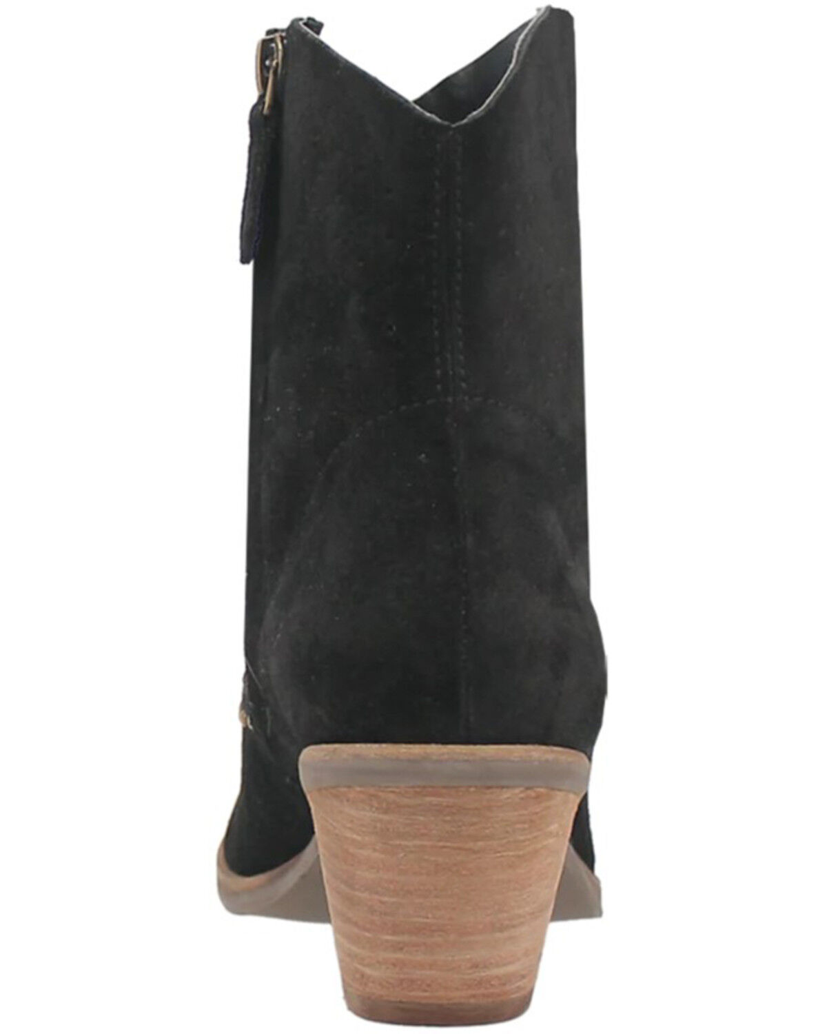 Image #5 - Dingo Women's Miss Priss Studded Suede Booties - Round Toe, Black, hi-res