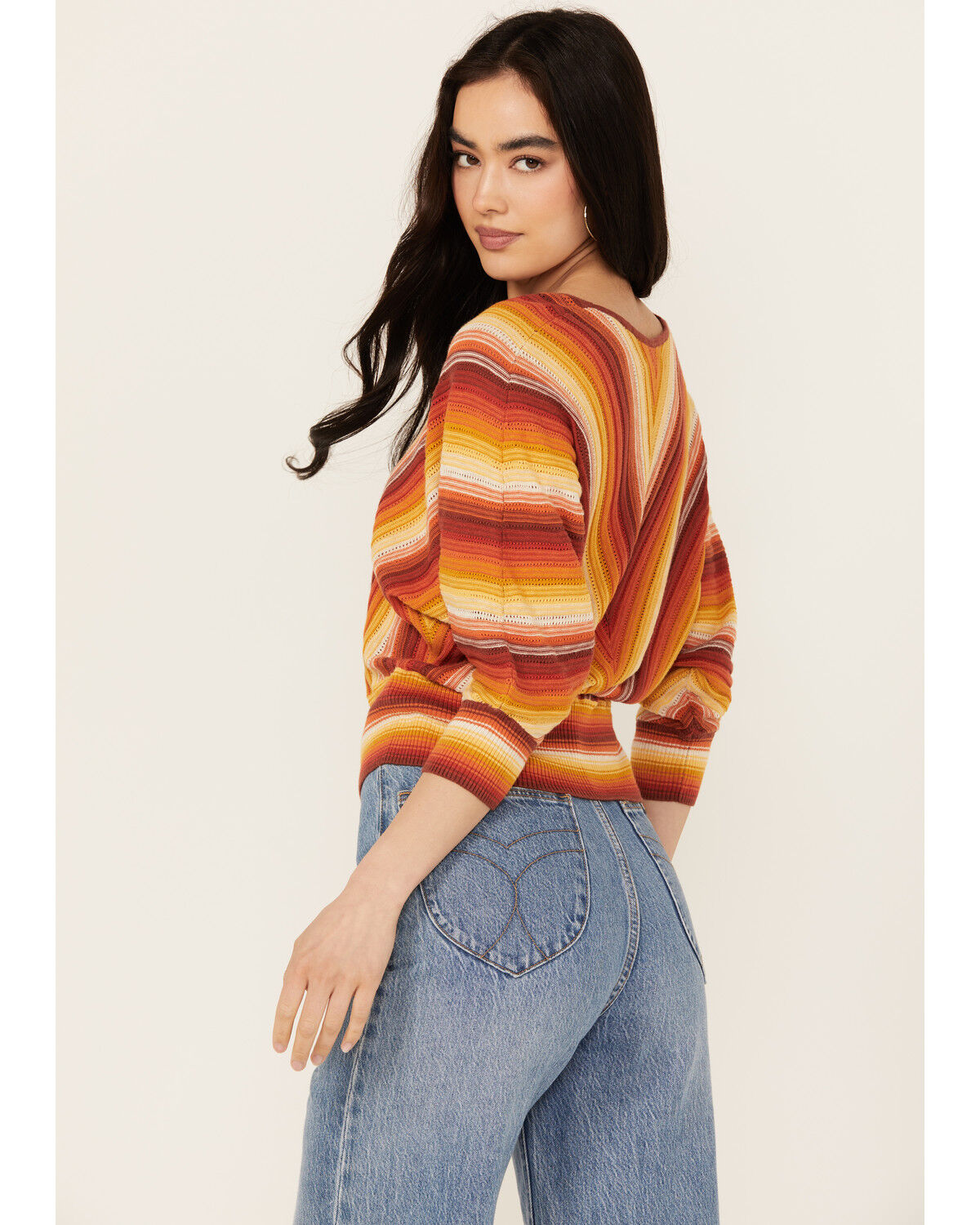Image #4 - Shyanne Women's Dolman Sweater, Orange, hi-res