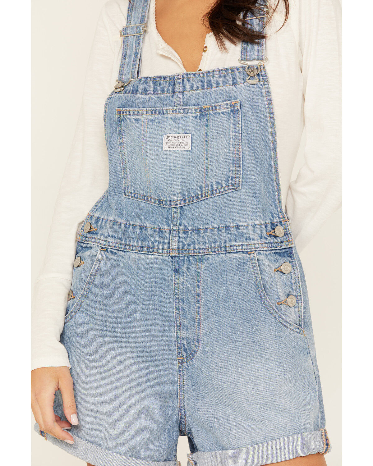 Image #4 - Levi's Women's Light Wash Vintage Shortalls, Light Wash, hi-res