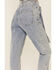 Image #3 - Wishlist Women's Acid Wash Tie Waist High Rise Jeans, Blue, hi-res