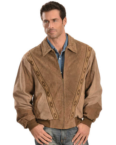 Image #1 - Scully Boar Suede Leather Arena Jacket, Cafe, hi-res