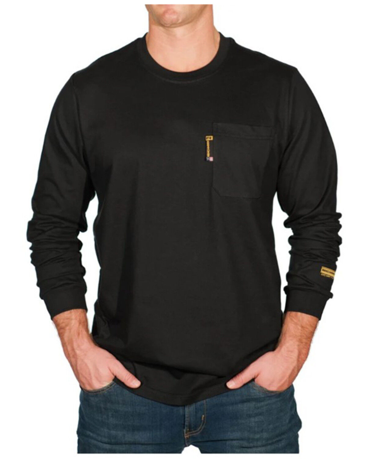 Image #2 - Benchmark FR Men's FR Drilling and Chilling Long Sleeve Graphic Work Shirt, Black, hi-res