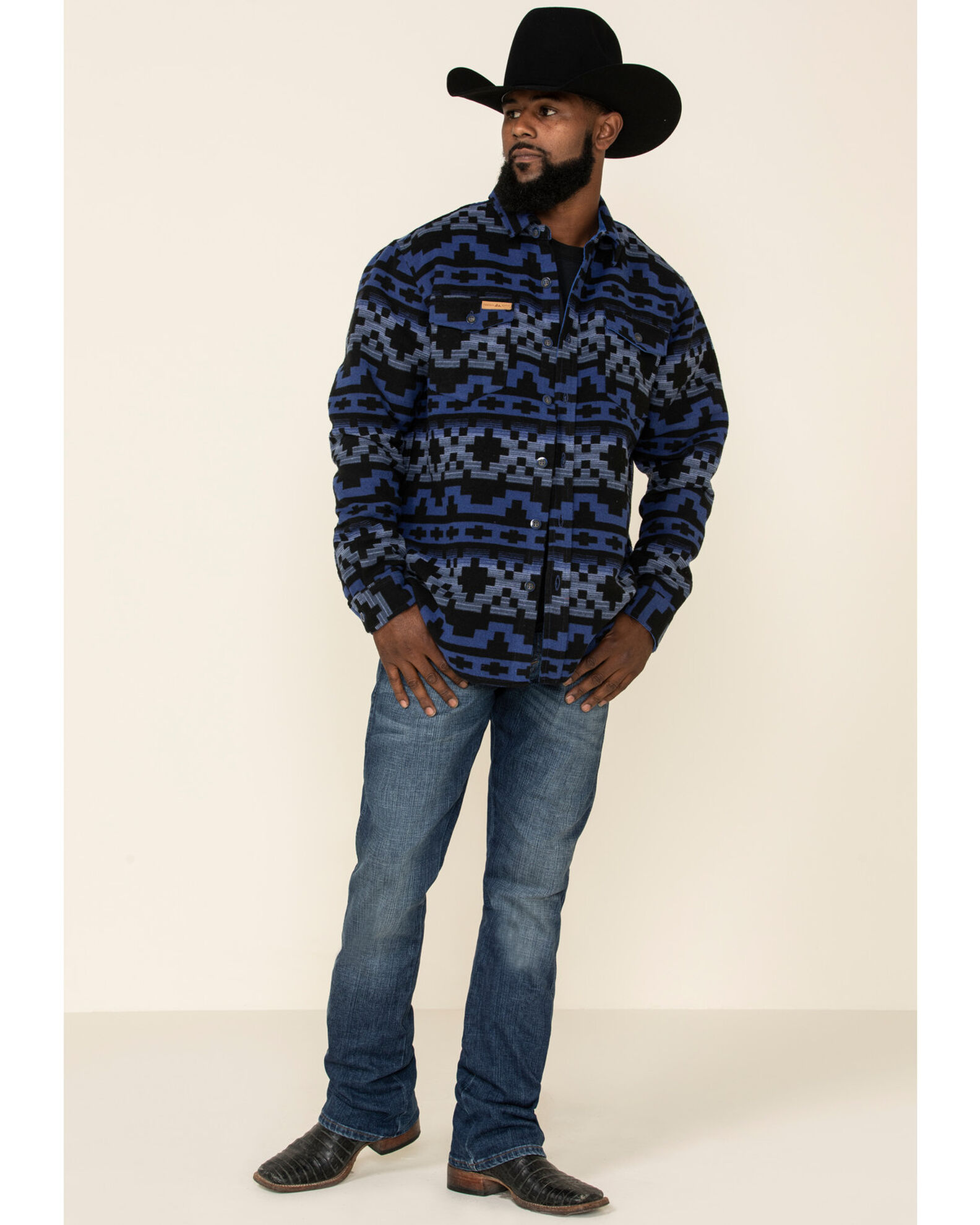 Powder River Outfitters Men s Southwestern Print Jacquard Shirt Jacket Sheplers
