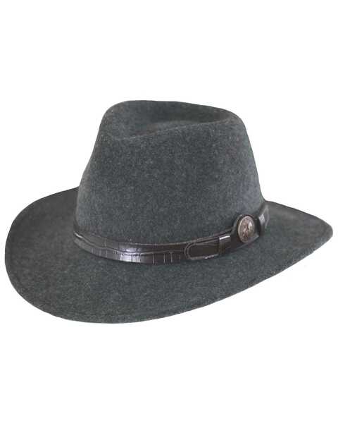 Image #1 - Outback Trading Co. Collingsworth UPF 50 Crushable Wool Hat, Gray Cast, hi-res