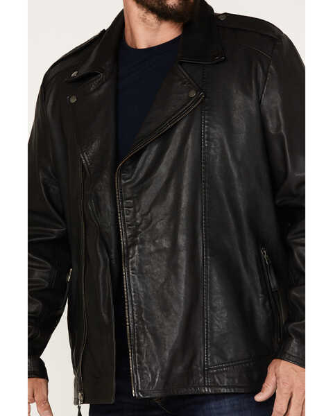 Image #3 - Moonshine Spirit Men's Glen Asymmetrical Moto Jacket, Black, hi-res
