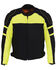 Image #5 - Milwaukee Leather Men's Mesh Racing Jacket with Removable Rain Jacket Liner, Bright Green, hi-res