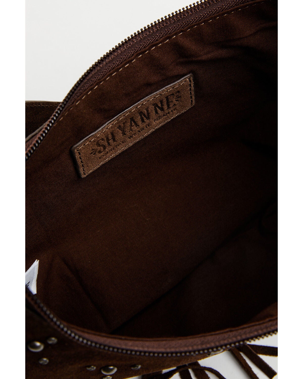 Image #4 - Shyanne Women's Arden Fringe Studded Suede Shoulder Bag, Brown, hi-res