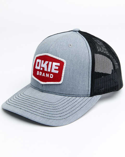 Image #1 - Okie Men's Wiley Logo Patch Mesh-Back Ball Cap , Charcoal, hi-res