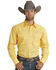 Image #1 - Roper Men's Amarillo Collection Solid Long Sleeve Western Shirt, Yellow, hi-res