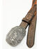 Image #2 - RANK 45® Men's Emmett Southwestern Stitched Leather Belt , Brown, hi-res