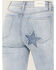 Image #4 - Ceros Women's Light Wash High Rise Starred Flare Stretch Jeans, Light Wash, hi-res