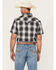 Image #4 - Pendleton Men's Boot Barn Exclusive Frontier Plaid Print Short Sleeve Pearl Snap Western Shirt, Charcoal, hi-res