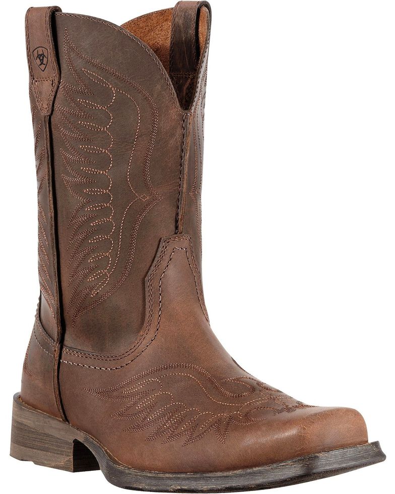 Ariat Rambler Phoenix Cowboy Boots - Square Toe, Distressed, hi-res