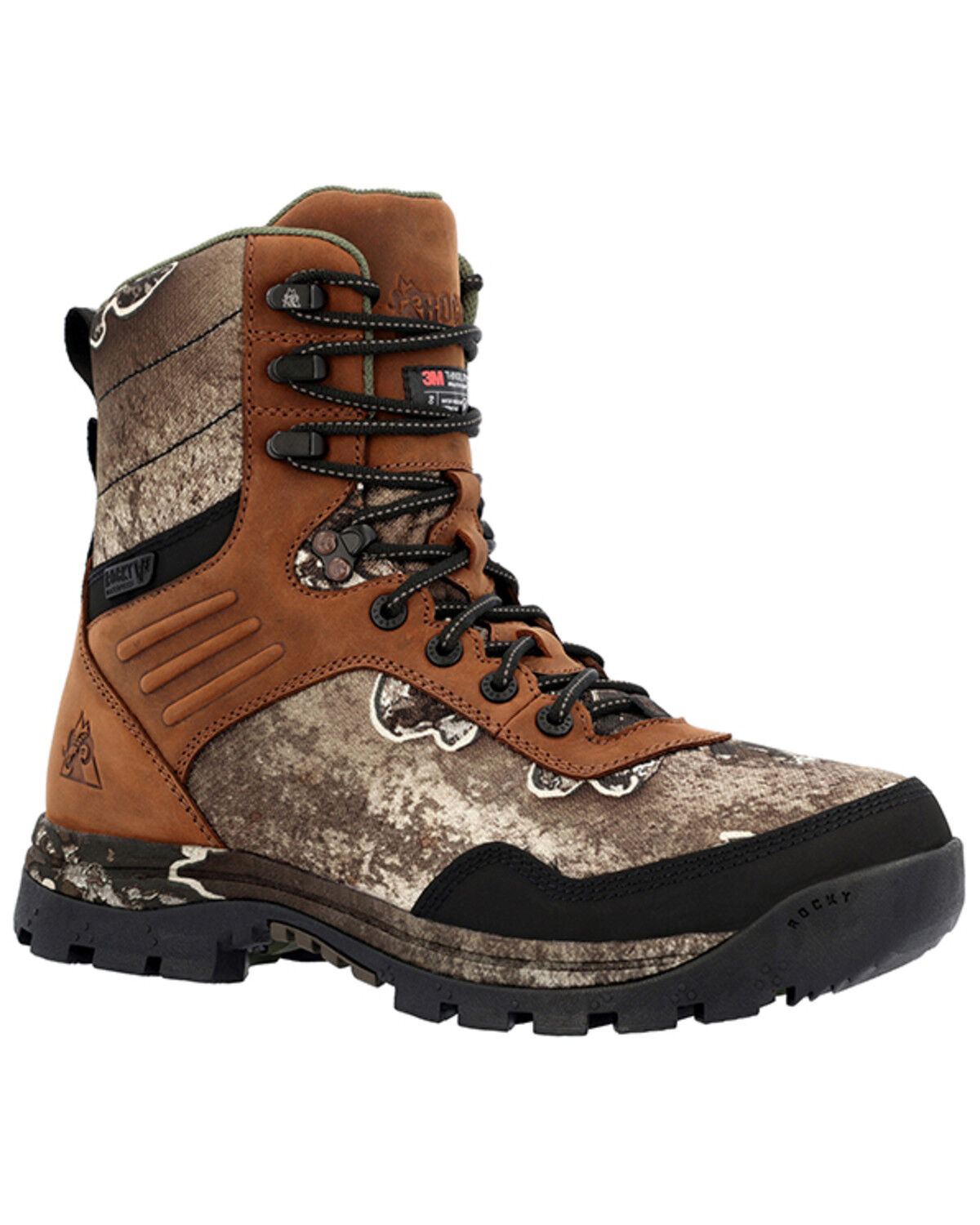 Image #1 - Rocky Men's Lynx Waterproof 400G Insulated Hunting Boots - Round Toe, Brown, hi-res