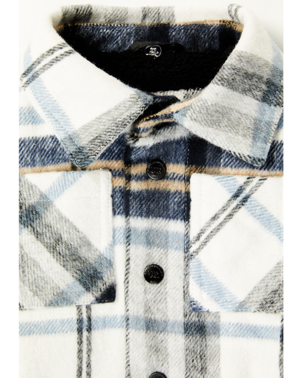 Image #4 - Urban Republic Infant Boys' Plaid Print Hooded Shirt Jacket, Navy, hi-res