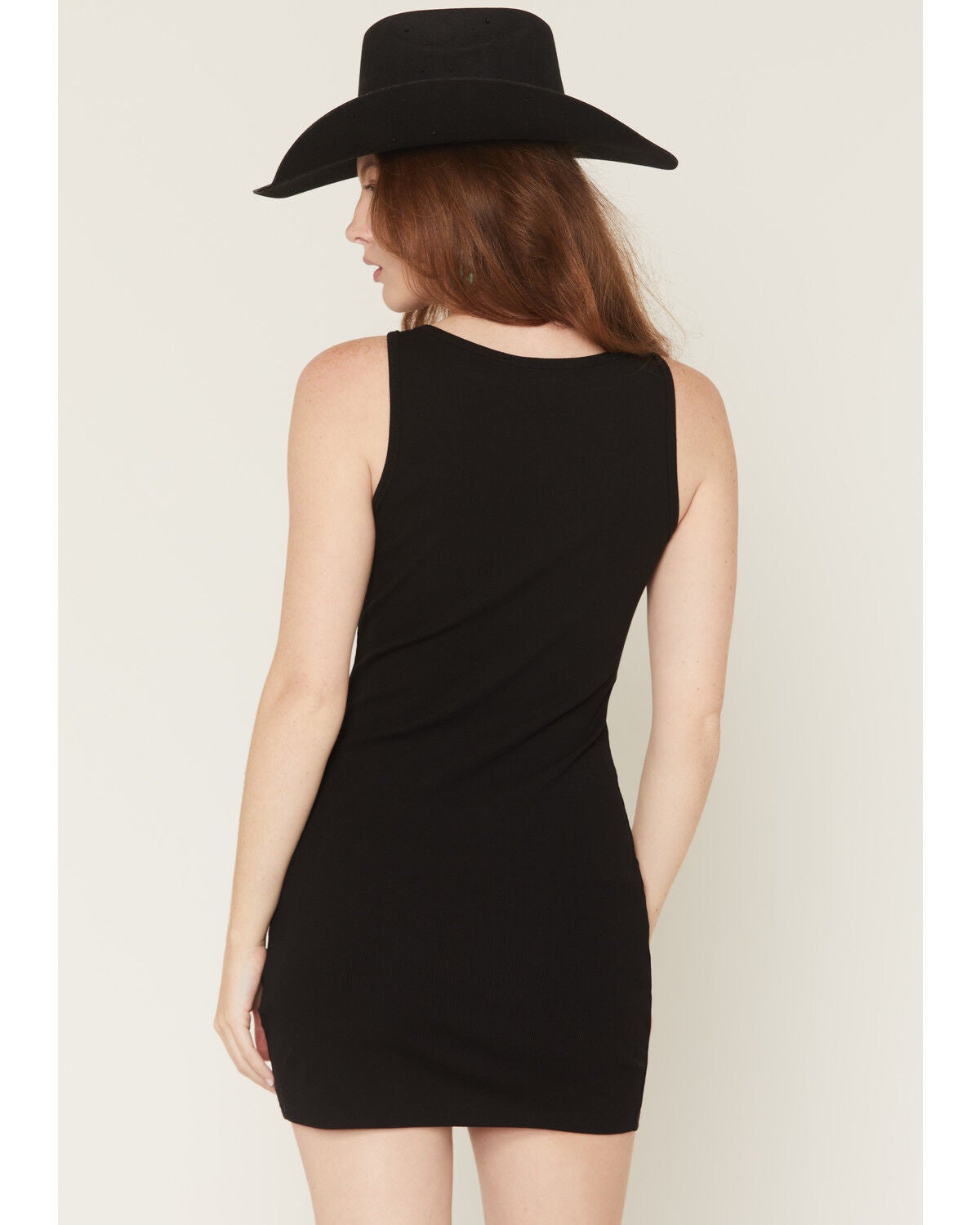 Image #4 - Rock & Roll Denim Women's Sleeveless Buckle Strap Mini Dress, Black, hi-res