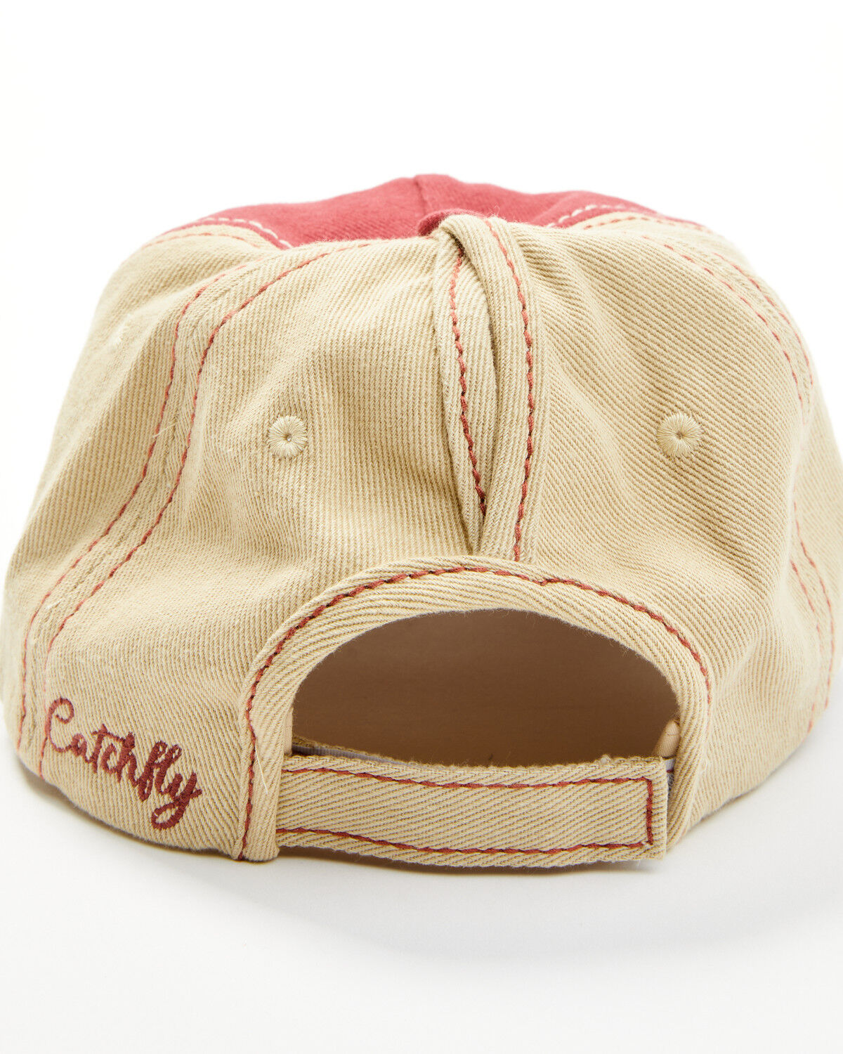 Image #3 - Catchfly Women's Desert Cow Tag Ball Cap, Burgundy, hi-res
