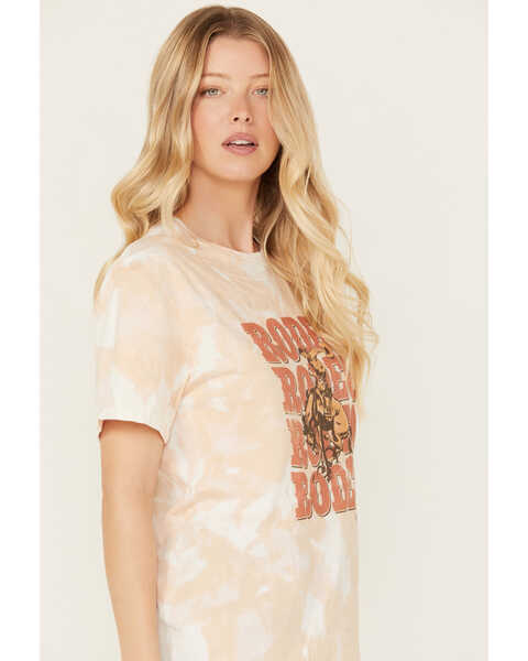 Image #3 - Bohemian Cowgirl Women's Rodeo Rodeo Rodeo Bleached Short Sleeve Graphic Tee, Tan, hi-res