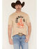 Image #1 - Cowboy Up Men's By The Horns Short Sleeve Graphic T-Shirt, Sand, hi-res