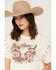Image #2 - Rock & Roll Denim Women's Western Steer Short Sleeve Graphic Tee, Cream, hi-res