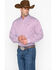 Image #4 - Cinch Men's Burgundy Stripe Long Sleeve Button-Down Shirt, Burgundy, hi-res