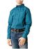 Image #1 - Ariat Boys' Tyce Geo Print Long Sleeve Button-Down Western Shirt, Blue, hi-res