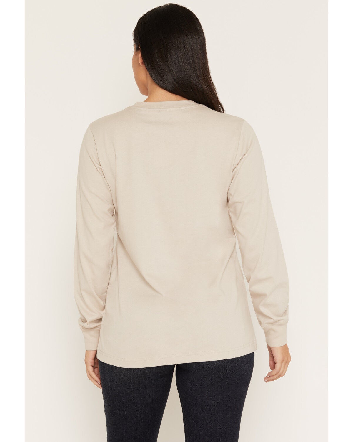 Image #4 - Ariat Women's Rebar Cotton Strong Long Sleeve Logo Work T-Shirt, Grey, hi-res