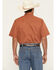 Image #4 - Ely Walker Men's Boot Barn Exclusive Solid Short Sleeve Snap Western Shirt - Tall, Rust Copper, hi-res