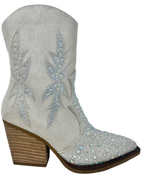 Image #1 - Very G Women's Lux Western Boots - Snip Toe, Cream, hi-res