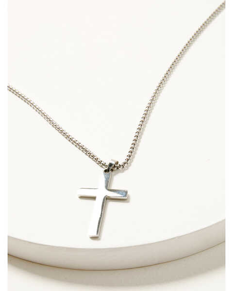 Image #3 - Cody James Men's Silver Cross Necklace , Silver, hi-res