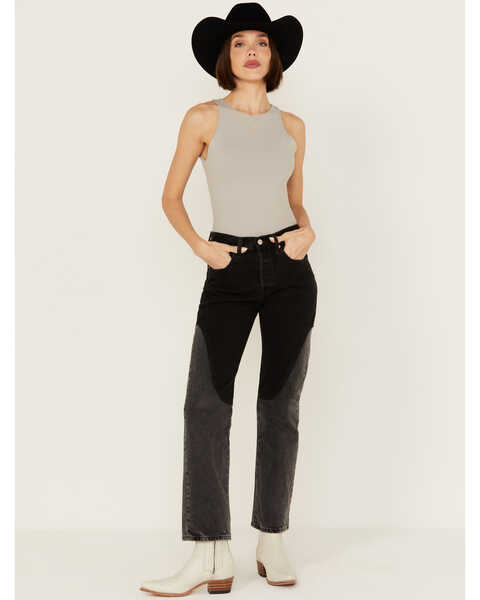 Image #1 - Levi's Premium Women's 501® Original Off To The Ranch High Rise Chap Jeans , Black, hi-res