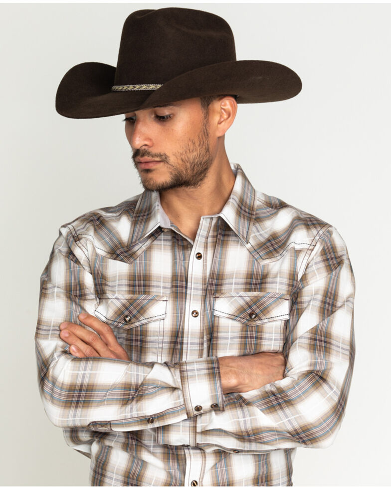 Cody James Men's Ramrod Pro Rodeo 3X Wool Felt Cowboy Hat, Chocolate, hi-res