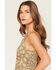 Image #2 - Angie Women's Floral Print Twist Front Mini Dress, Olive, hi-res