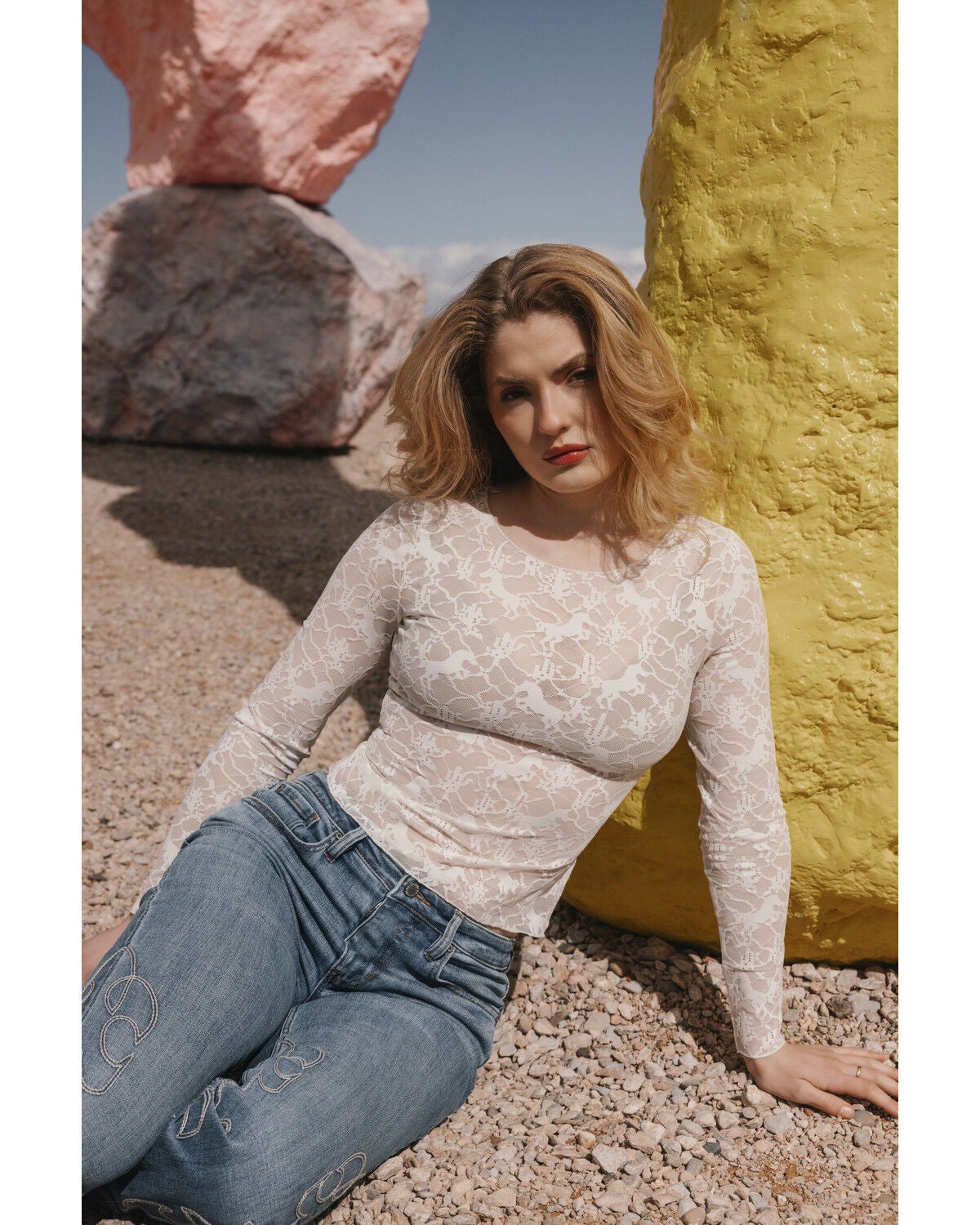 Image #2 - Idyllwind Women's Lace Long Sleeve Shirt, Ivory, hi-res