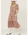 Image #1 - Cleobella Women's Joely Southwestern Print Short Sleeve Midi Dress, Rust Copper, hi-res