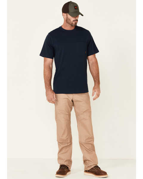 Image #2 - Hawx Men's Solid Navy Forge Short Sleeve Work Pocket T-Shirt - Tall, Navy, hi-res