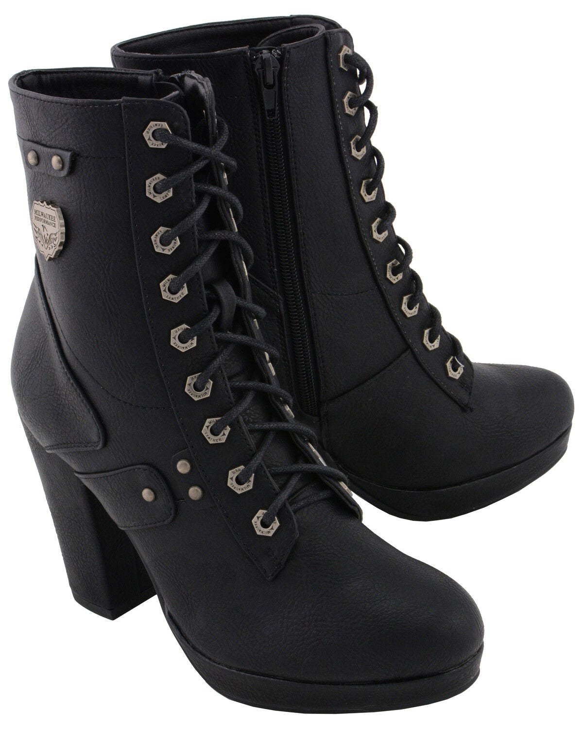 round toe platform boots