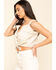 Image #3 - Free People Women's Palm Desert Denim Top, Ivory, hi-res