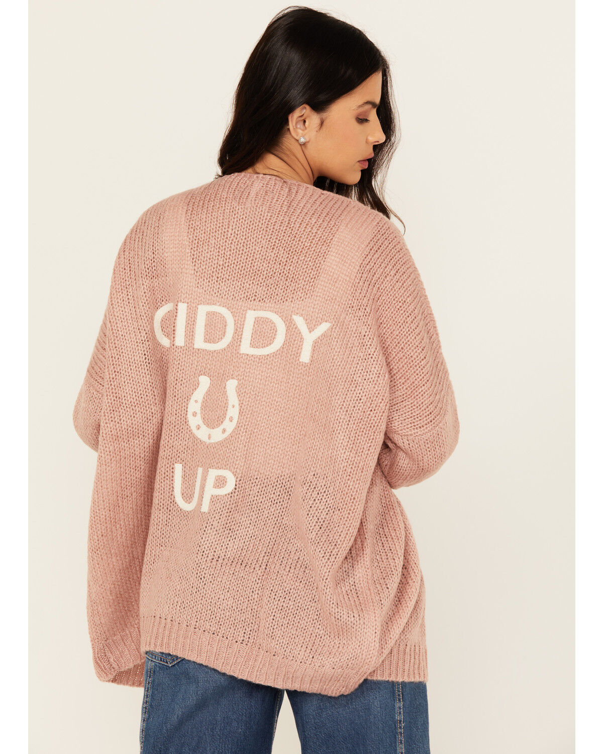 Image #1 - Revel Women's Boot Barn Exclusive Giddy Up Cardigan, Pink, hi-res
