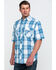Image #5 - Resistol Men's Biscayne Large Plaid Short Sleeve Western Shirt, , hi-res