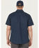 Image #4 - Lucky Brand Workwear Men's Slub Canvas Short Sleeve Button-Down Work Shirt, Blue, hi-res