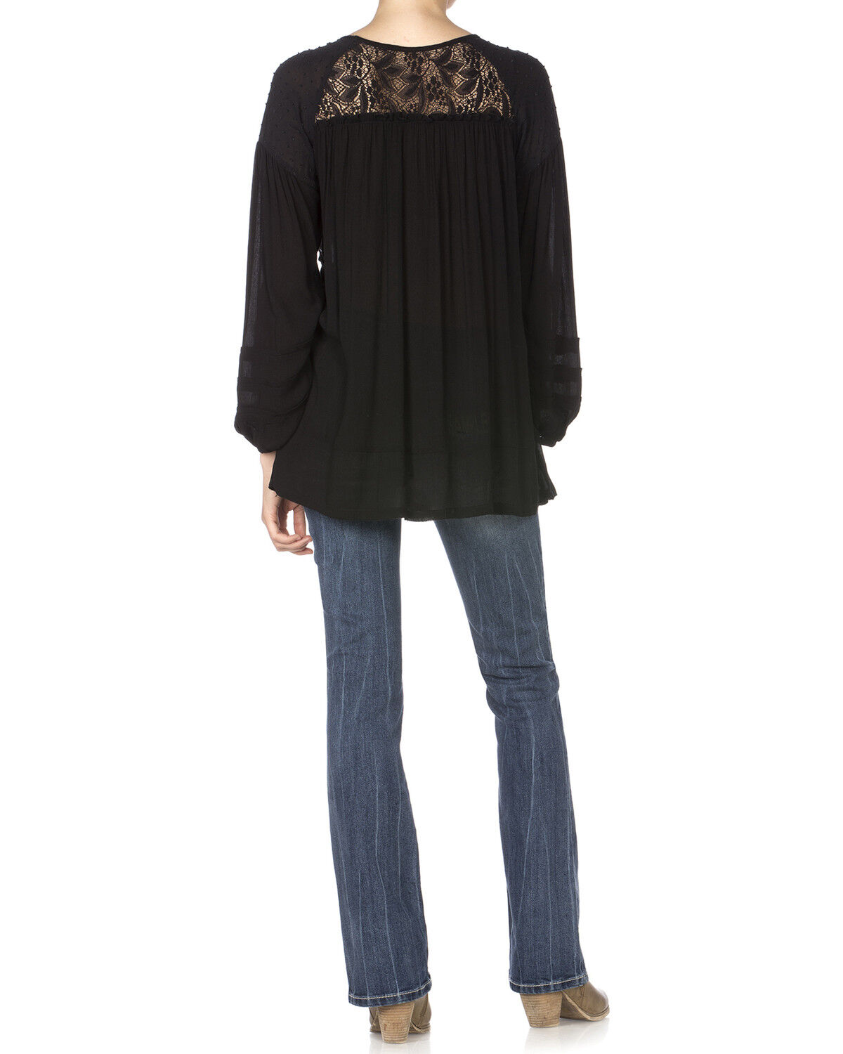 black peasant top