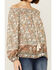 Wild Moss Women's Cream Floral Border Print Off Shoulder Woven Top, Cream, hi-res